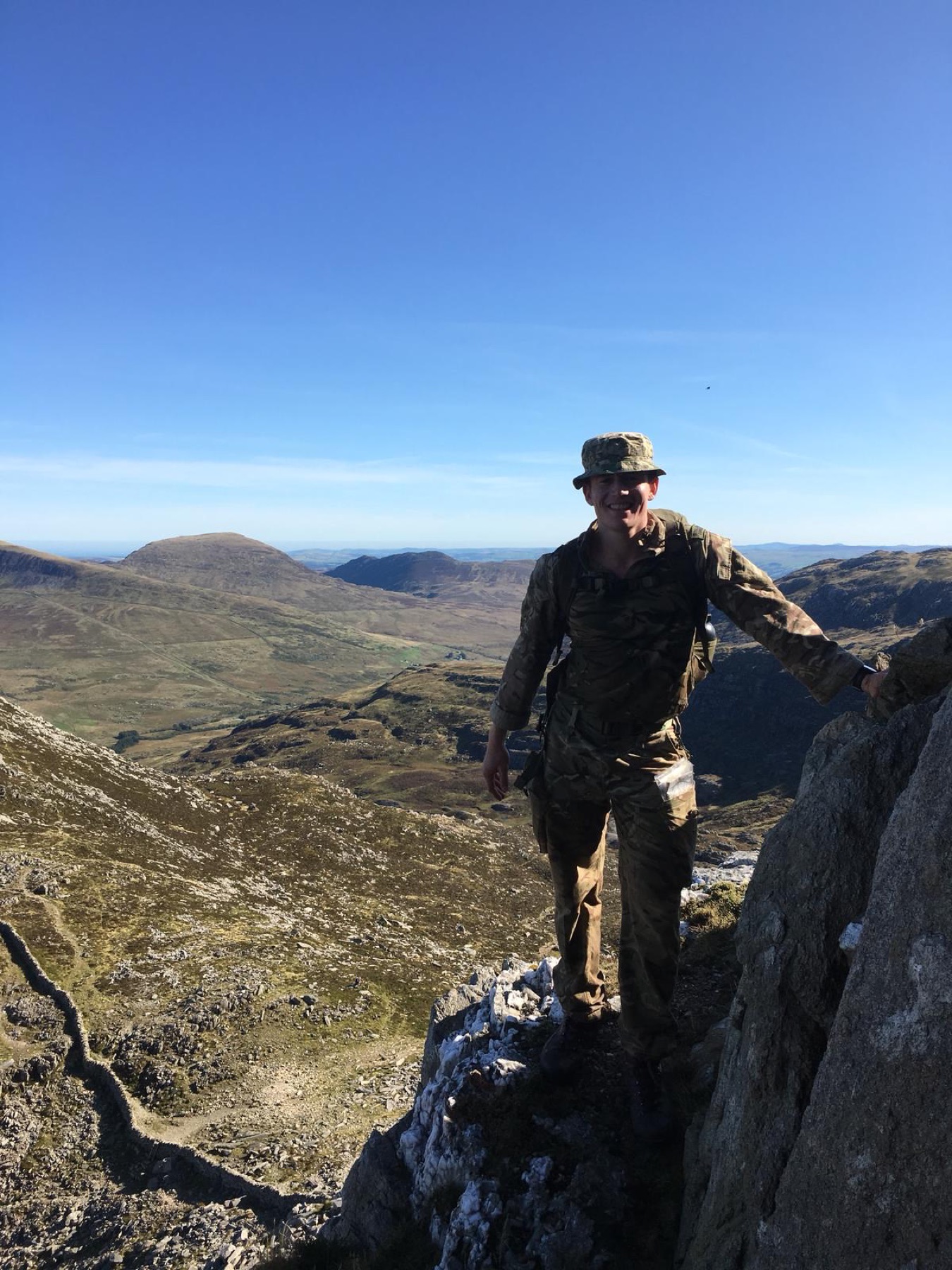 George on a mountain ridge